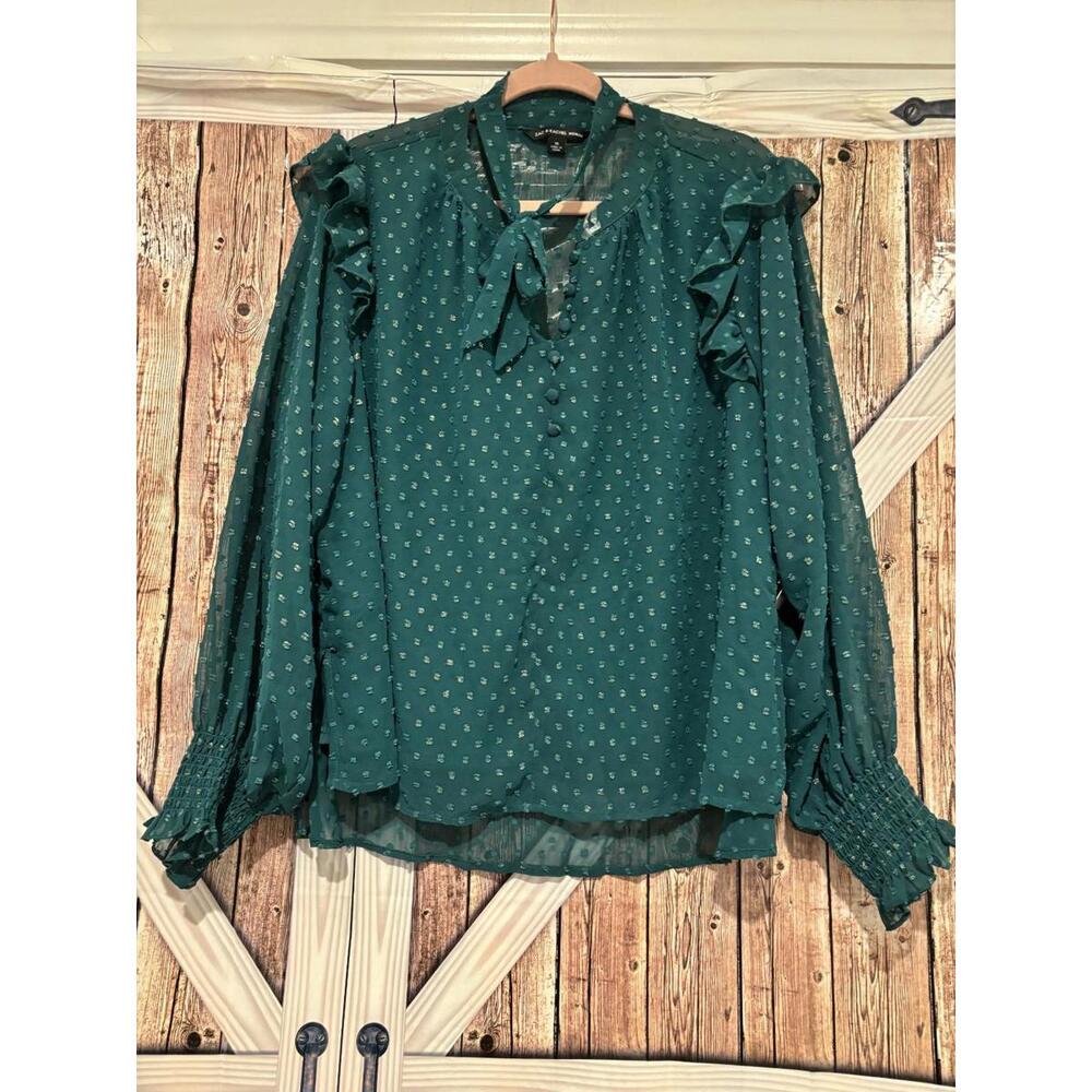 Womens green sz 1X Zac and Rachael blouse‎ NWTags #312